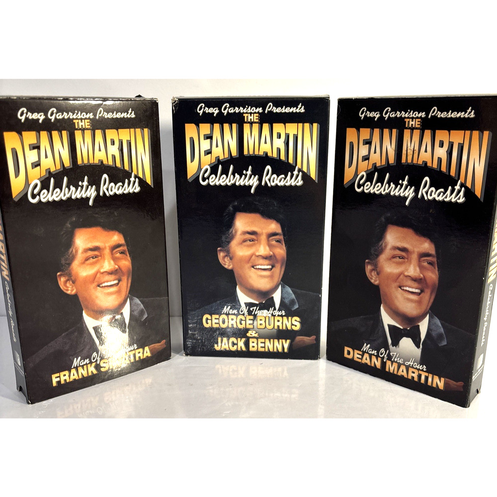 Vintage Dean Martin Celebrity Roasts Lot of 3 VHS Tapes Vintage Comedy Legends